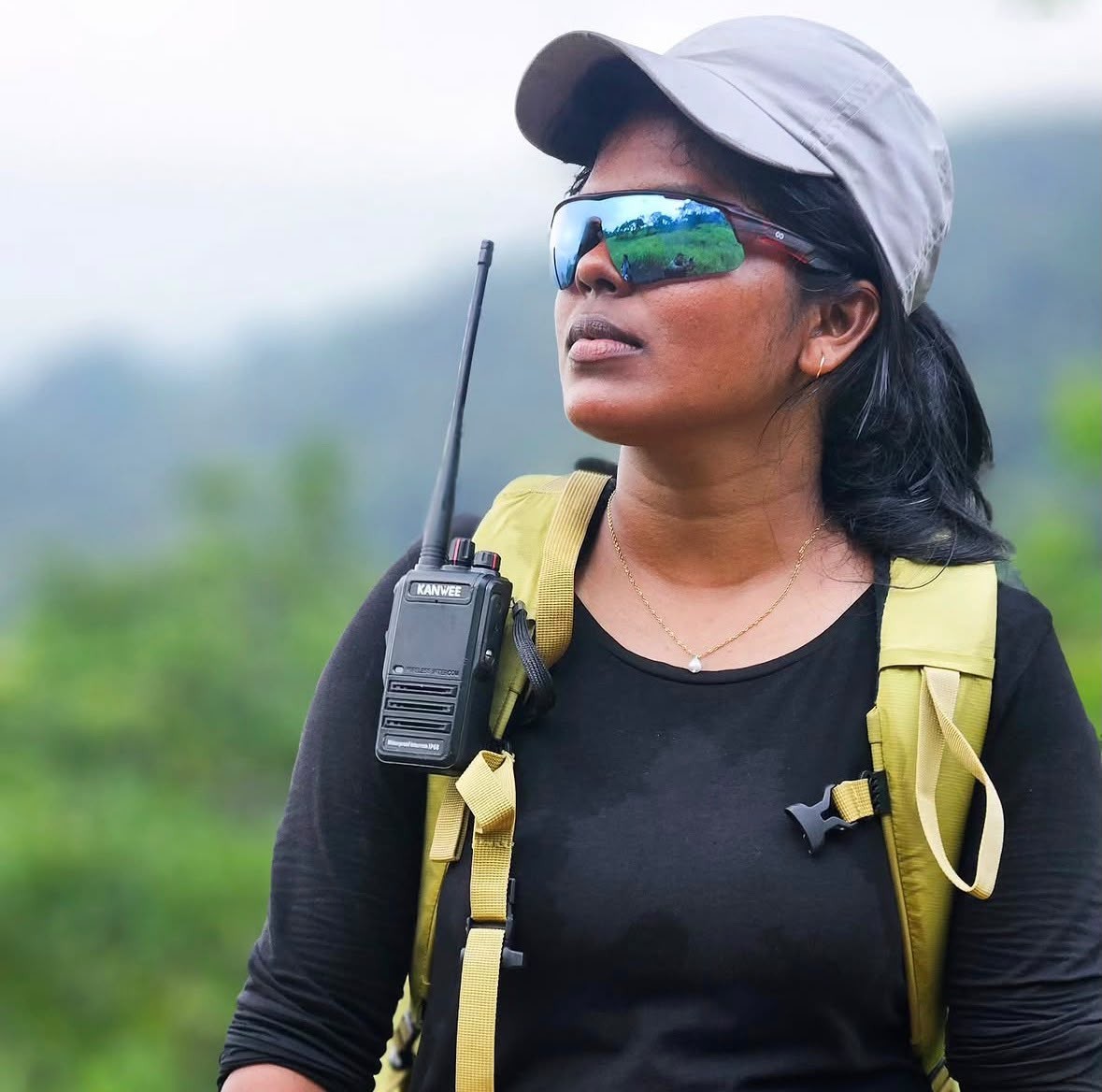 TET instructor on the trail